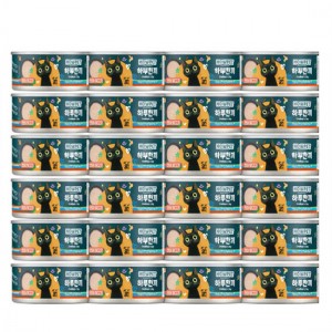 하우펫 하루한끼 가수분해 고양이캔 80gX24개 연어+치킨